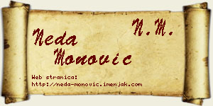 Neda Monović vizit kartica